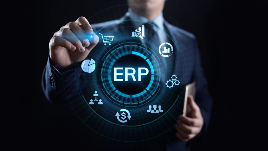 ERP system dashboard
